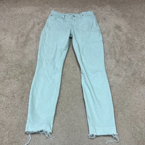 7 For All Mankind Jegging Green Women's Size 25 Pockets - Picture 1 of 10